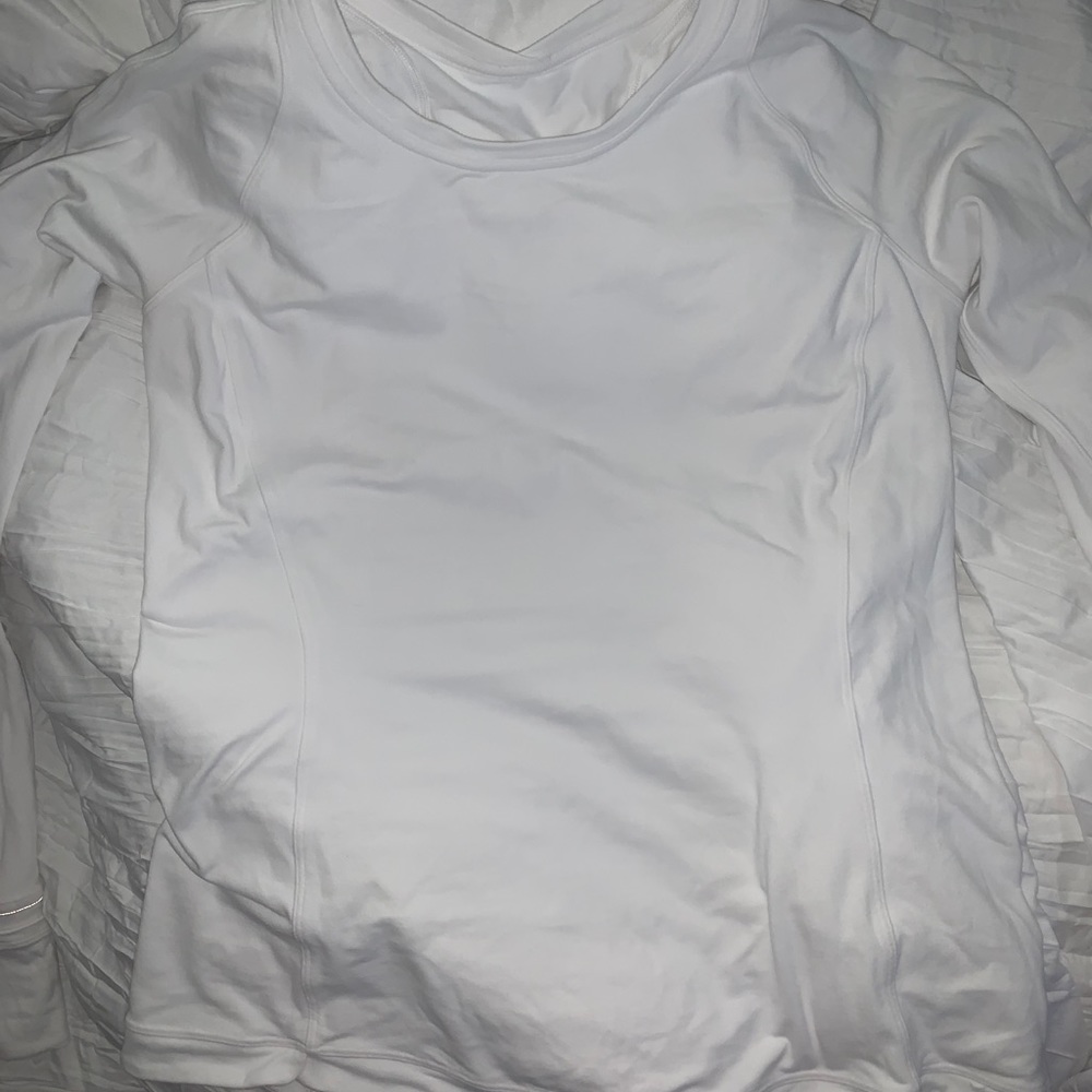 White Lululemon Runderful Long Sleeve